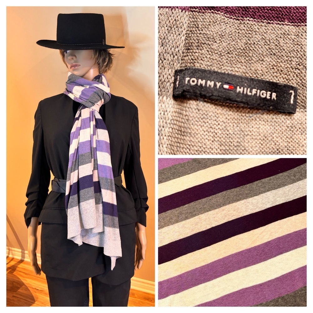 Tommy Hilfiger Striped Oversized Scarf/Wrap